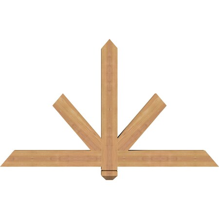Ekena Millwork Kennewick Timber Gable Bracket, Western Red Cedar, 48"W x 28"H x 3 1/2"D x 3 1/2"F, 14/12 Pitch GBW048X28X0404KEN00SWR